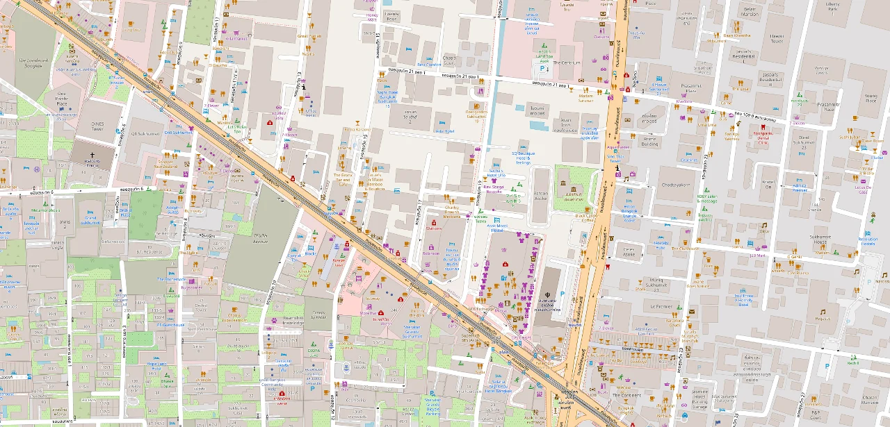 แผนที่ย่อแสดง เดอะ เทรนดี้ คอนโดมิเนียม และทางออกสถานีที่ตรวจสอบแล้ว