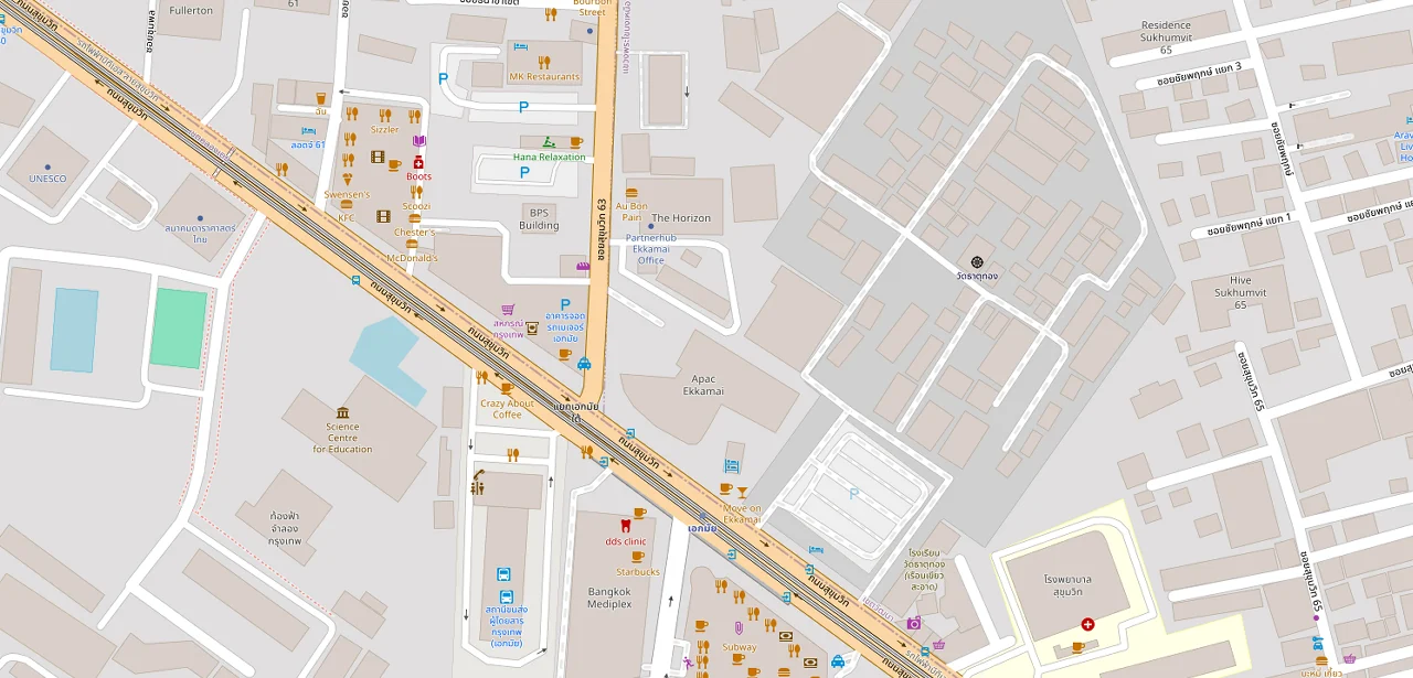แผนที่ย่อแสดง Noble รีวีล และทางออกสถานีที่ตรวจสอบแล้ว
