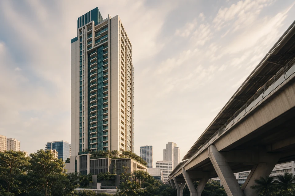 ภาพ editorial มวลอาคาร IDEO Verve Sukhumvit