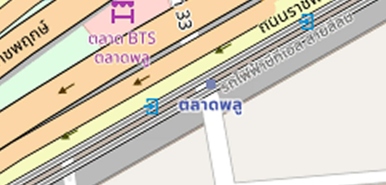 แผนที่ย่อแสดง Casa Condo รัชดา - ราชพฤกษ์ และทางออกสถานีที่ตรวจสอบแล้ว