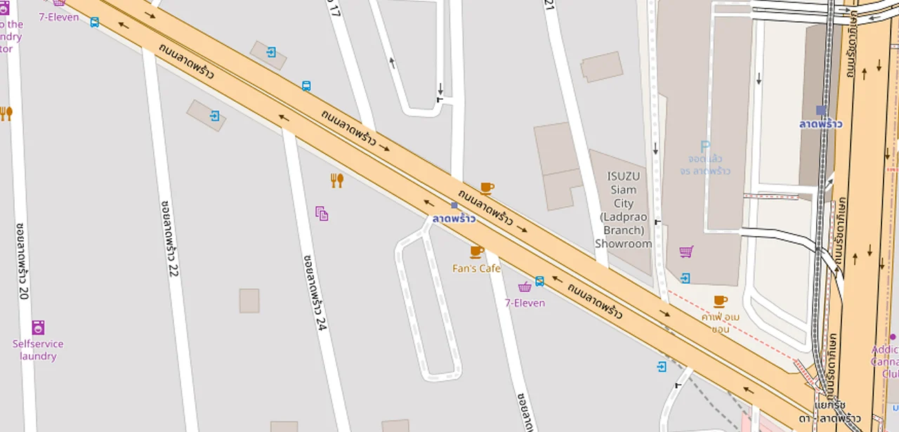 แผนที่ย่อแสดง ดิ ยูนีค ลาดพร้าว 26 และทางออกสถานีที่ตรวจสอบแล้ว