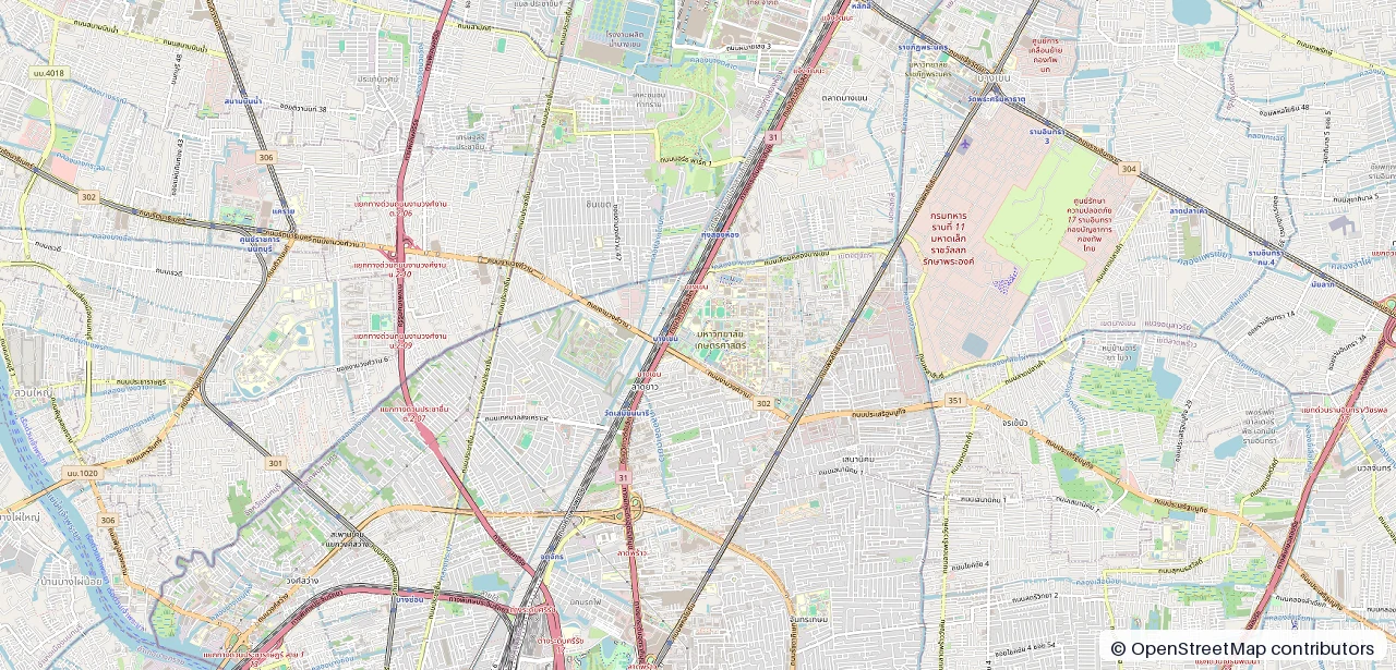 แผนที่ขอบเขตม.เกษตร บางเขนและตำแหน่งคอนโด 10 โครงการ