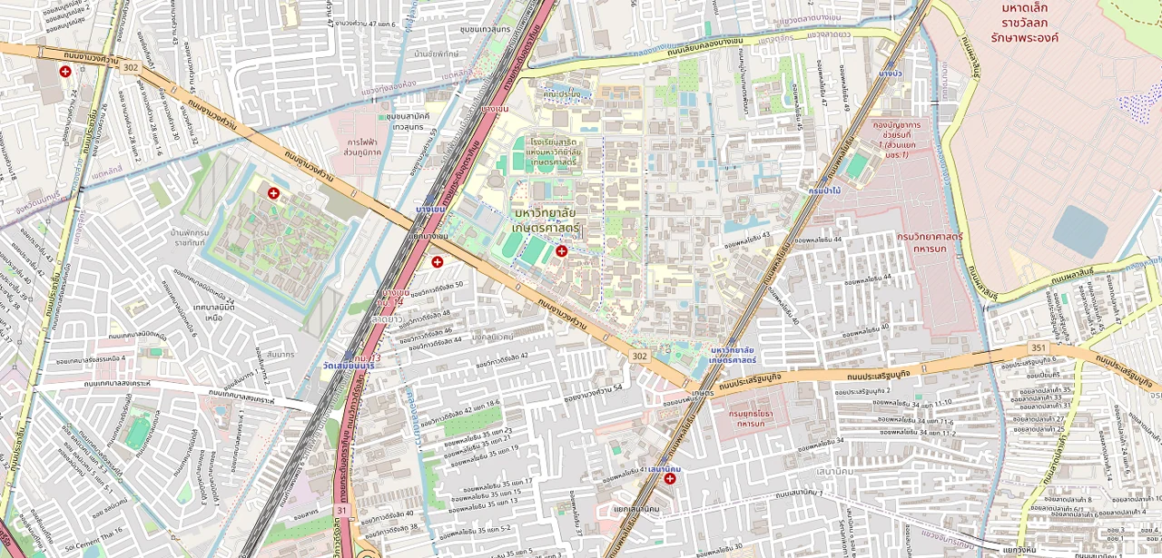 แผนที่ย่อแสดงตำแหน่ง พรีมิโอ ควินโต จุดขอบเขตมหาวิทยาลัยที่ใกล้ที่สุด และระยะเส้นตรง 599 ม.
