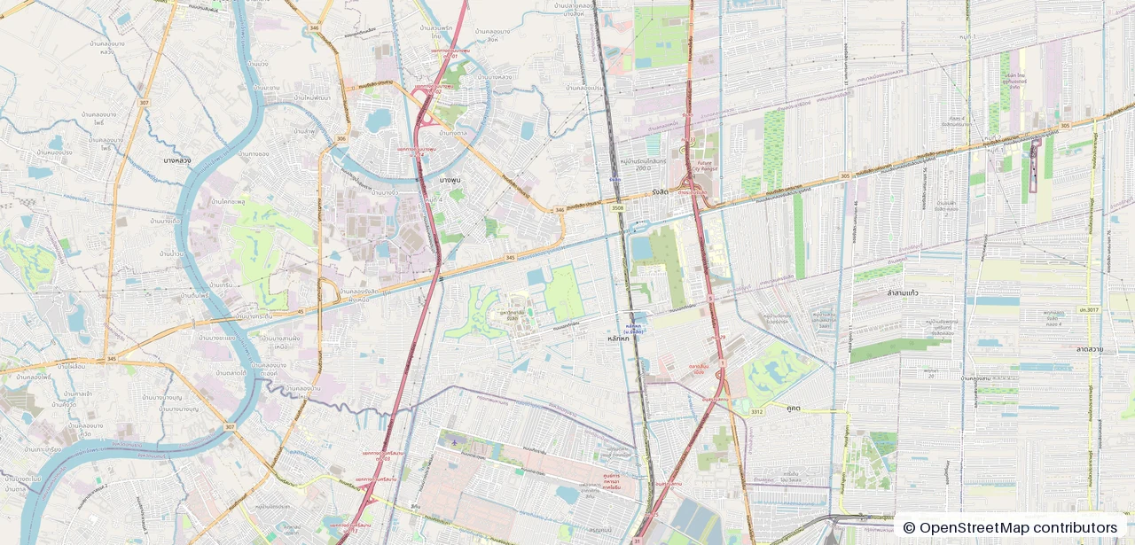 แผนที่พื้นที่ค้นหามหาวิทยาลัยรังสิตและคอนโด 10 โครงการ