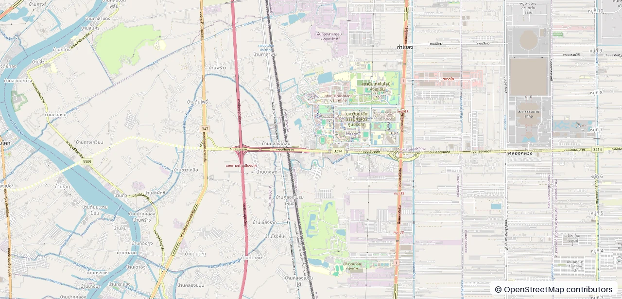 แผนที่ขอบเขตม.ธรรมศาสตร์ ศูนย์รังสิตและตำแหน่งคอนโด 10 โครงการ
